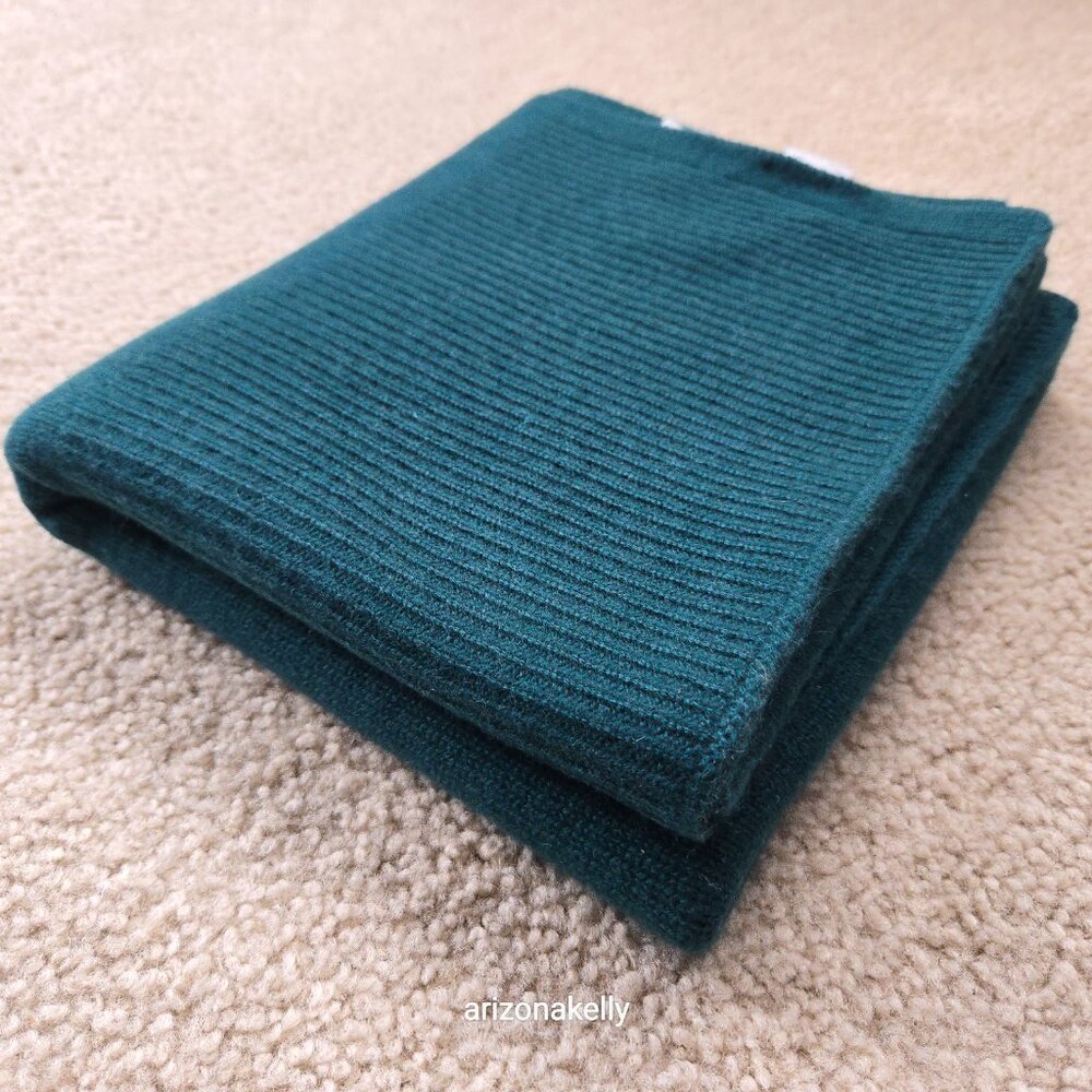 NWT Naked Cashmere 100% Cashmere Scarf Green Evergreen - Picture 14 of 16